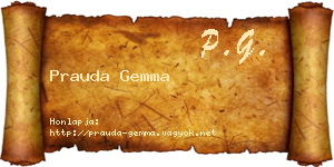 Prauda Gemma névjegykártya